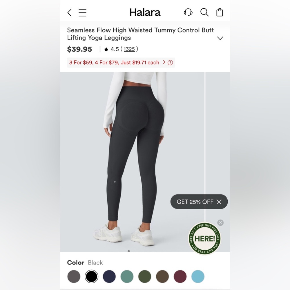 Halara Seamless Flow High Waisted Leggings - Size S